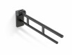 Barre d'appui pour personnes en situation de handicap, Ø 32, rabattable, modèle PREMIUM - 80 cm / acier inoxydable, noir mat