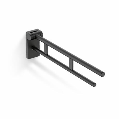 Barre d'appui pour personnes en situation de handicap, Ø 32, rabattable, modèle PREMIUM - 80 cm / acier inoxydable, noir mat #1