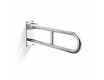 Barre d'appui pour personnes en situation de handicap, Ø 32, courbée et rabattable, modèle STANDARD - 60 cm / acier inoxydable poli
