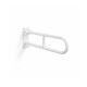 Barre d'appui pour personnes en situation de handicap, Ø 32, courbée et rabattable, modèle STANDARD - 60 cm / acier inoxydable, blanc mat #1