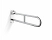 Barre d'appui pour personnes en situation de handicap, Ø 32, courbée et rabattable, modèle STANDARD - 70 cm / acier inoxydable poli