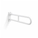 Barre d'appui pour personnes en situation de handicap, Ø 32, courbée et rabattable, modèle STANDARD - 70 cm / acier inoxydable, blanc mat #1