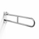 Barre d'appui pour personnes en situation de handicap, Ø 32, courbée et rabattable, modèle STANDARD - 80 cm / acier inoxydable poli #1