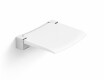 Siège de douche pliable / blanc mat, chrome