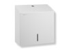 Distributeur de serviettes en papier pliées en V (dimensions maximales de la recharge : 25 x 11,5 x 24 cm), série R1 / acier inoxydable blanc mat