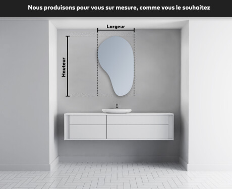 Miroir de salle de bains LED de forme irrégulière S221 #4