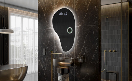 Miroir de salle de bains LED de forme irrégulière S221
