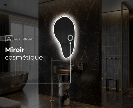 Miroir de salle de bains LED de forme irrégulière S222 #5