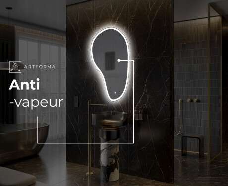 Miroir de salle de bains LED de forme irrégulière S222 #6