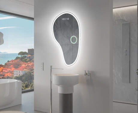 Miroir de salle de bains LED de forme irrégulière S222 #7