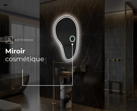 Miroir de salle de bains LED de forme irrégulière S223 #5