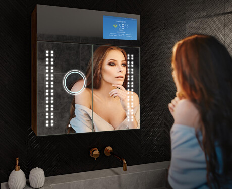 Smart Armoire De Toilette À Miroir Lumineux - L55 Sarah 66,5 x 72cm #10