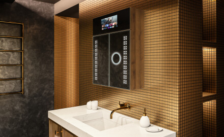 Smart Armoire De Toilette À Miroir Lumineux - L55 Sarah 66,5 x 72cm
