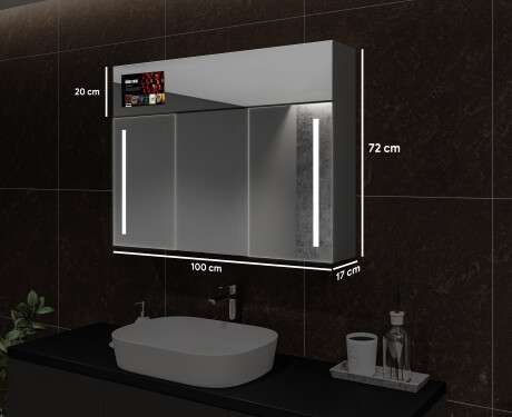 Smart Armoire De Toilette À Miroir Lumineux - L02 Sarah 100 x 72cm #3