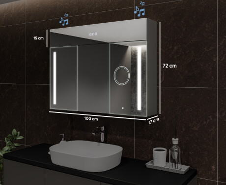Armoire De Toilette À Miroir Lumineux - L02 Emily 100 x 72cm #2