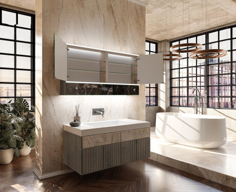 Armoire Salle De Bain Miroir Lily - 2 Portes 100 x 72,5cm #11