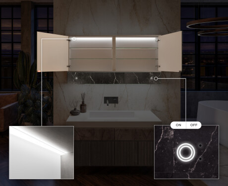 Armoire Salle De Bain Miroir Lily - 2 Portes 100 x 72,5cm #5