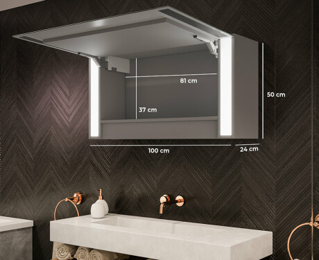 Armoire De Toilette À Miroir Lumineux Sofia 100 x 50cm #2