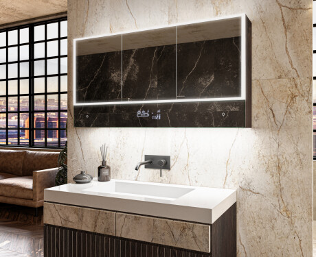 Armoire Salle De Bain Miroir Lily - 3 Portes 100 x 72,5cm
