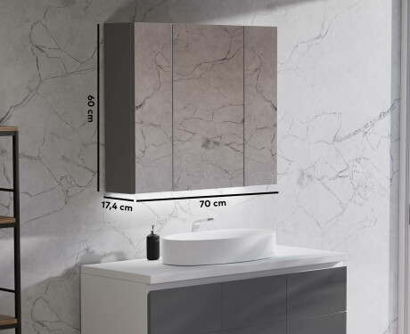 Armoire De Toilette À LED - Clara 70 x 60cm #2