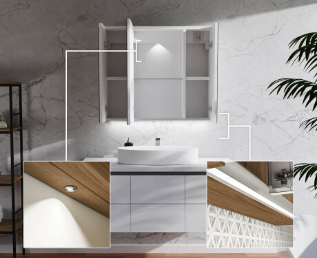 Armoire De Toilette À LED - Clara 70 x 60cm #4