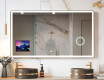 Miroir LED moderne arrondi avec cadre iPad Displine L141