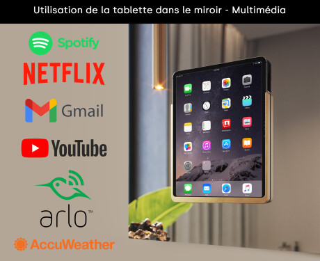 Miroir LED moderne arrondi avec cadre iPad Displine L141 #3