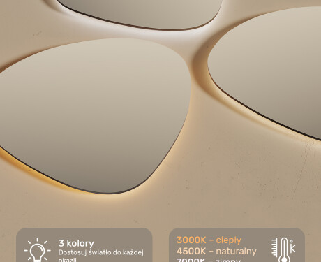 Viseur LED 120x70cm avec LED 7000K, LED 3000K et LED 4500K. #2