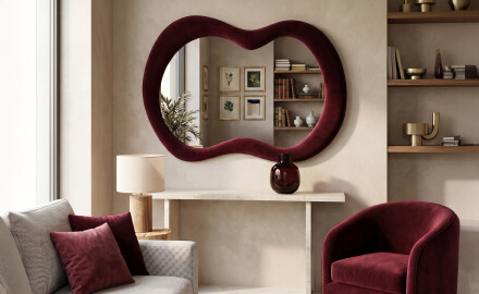 Miroir organique rembourré - Velora Marea