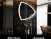 Miroir de salle de bains LED de forme irrégulière T222