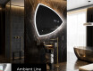 Miroir de salle de bains LED de forme irrégulière T222 #3