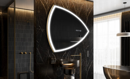 Miroir de salle de bains LED de forme irrégulière T222