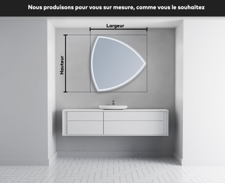 Miroir LED tryptique mural T223 #3