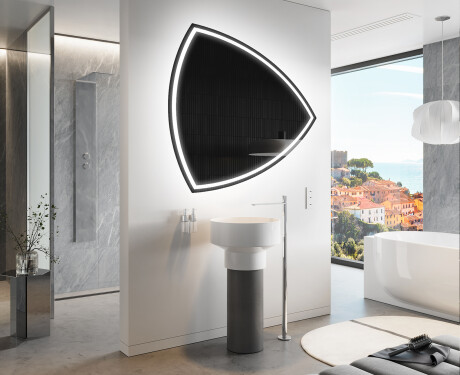 Miroir de salle de bains LED de forme irrégulière T223 #9