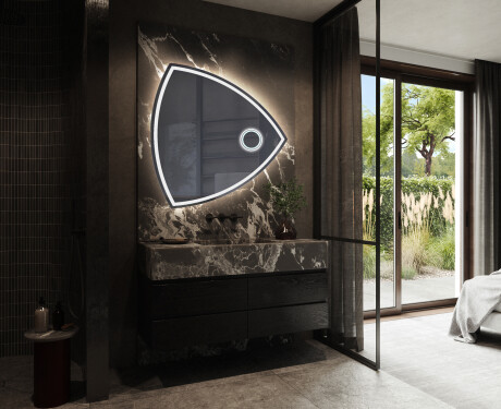 Miroir LED tryptique mural T223 #10