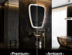 Miroir de salle de bains LED de forme irrégulière Z222