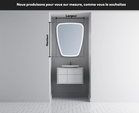 Miroir sur mesure mural LED Z222 #3
