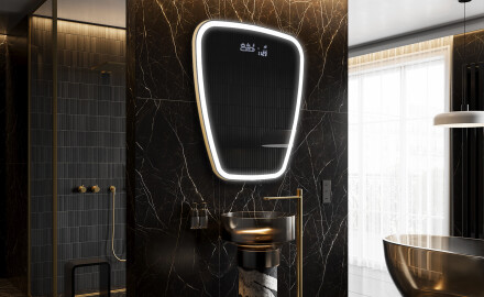 Miroir de salle de bains LED de forme irrégulière Z222