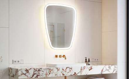 Miroir de salle de bains LED de forme irrégulière Z222