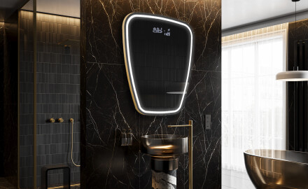 Miroir de salle de bains LED de forme irrégulière Z223