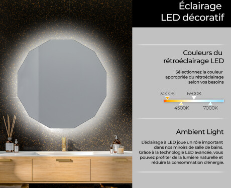 Rond Illumination LED Miroir Sur Mesure Eclairage Salle De Bain L112 #5