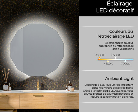 Rond Illumination LED Miroir Sur Mesure Eclairage Salle De Bain L113 #5