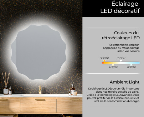 Rond Illumination LED Miroir Sur Mesure Eclairage Salle De Bain L192 #5