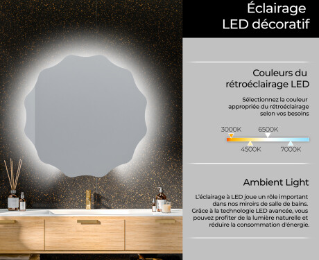 Rond Illumination LED Miroir Sur Mesure Eclairage Salle De Bain L193 #5