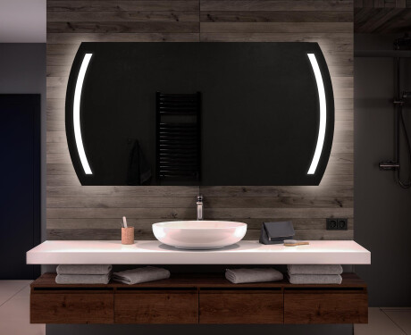 Arrondie Illumination LED Miroir Sur Mesure Eclairage Salle De Bain L67
