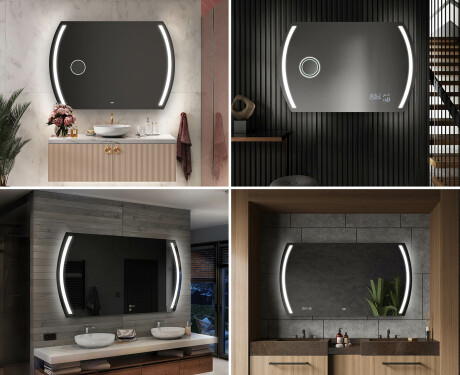 Arrondie Illumination LED Miroir Sur Mesure Eclairage Salle De Bain L67 #10