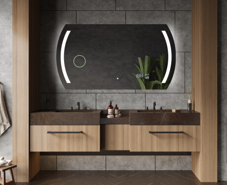 Arrondie Illumination LED Miroir Sur Mesure Eclairage Salle De Bain L67 #7