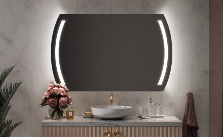 miroir salle de bain, miroir style parisienne, miroir arrondi avec
