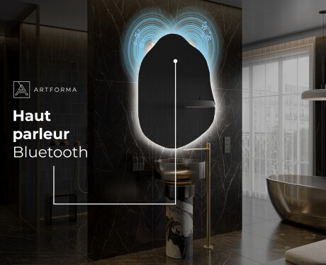 Miroir de salle de bains LED de forme irrégulière E221 #6