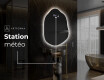 Miroir de salle de bains LED de forme irrégulière E221 #7